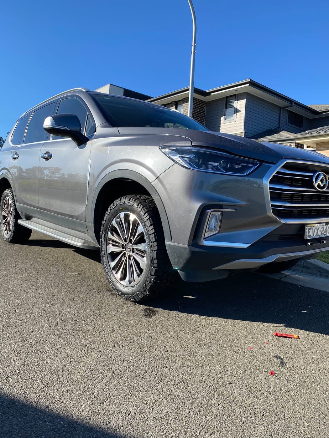 New tyre fitted as part of a 4-tyre set on an LDV SUV in Austral