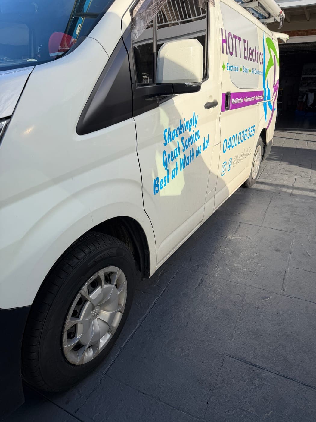 New tyre fitted as part of a 4-tyre set on a fleet commercial van in Bulli