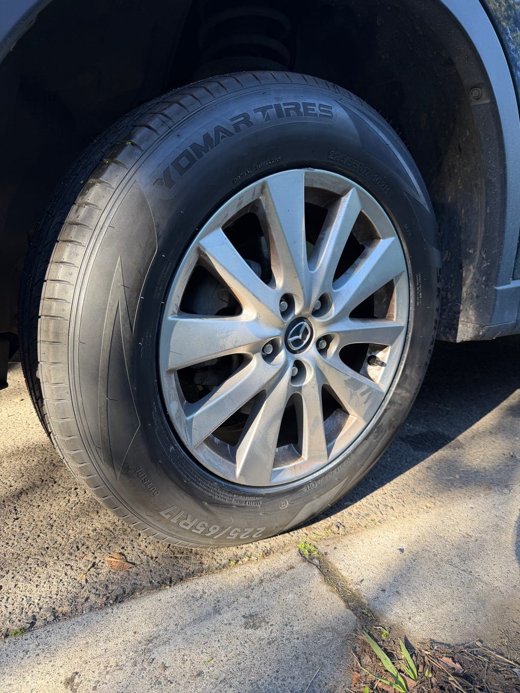 New tyre fitted to a Mazda in Campbelltown by Top Tier Mobile Tyres