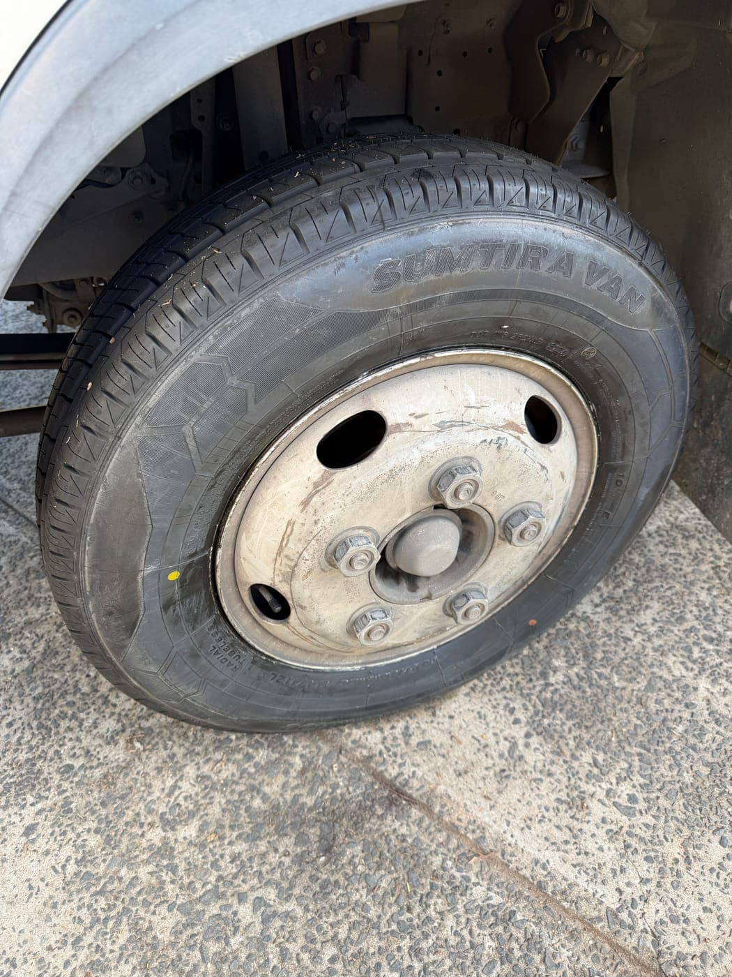 New tyre fitted to a truck in Campbelltown by Top Tier Mobile Tyres