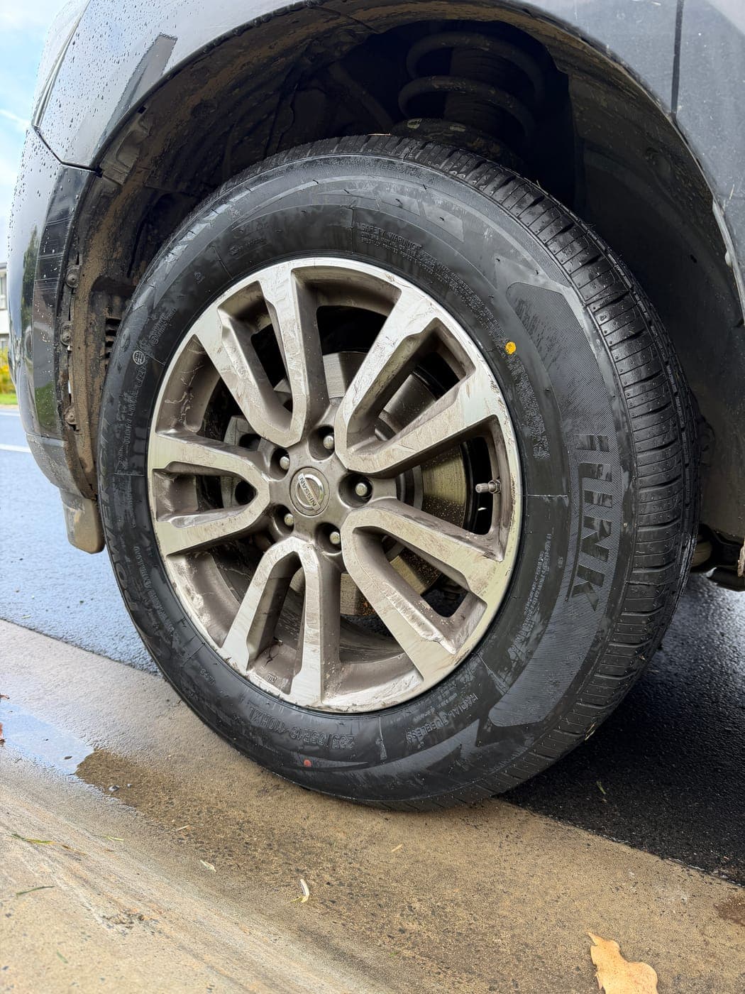New tyre fitted to a Nissan Pathfinder in Catherine Field by Top Tier Mobile Tyres