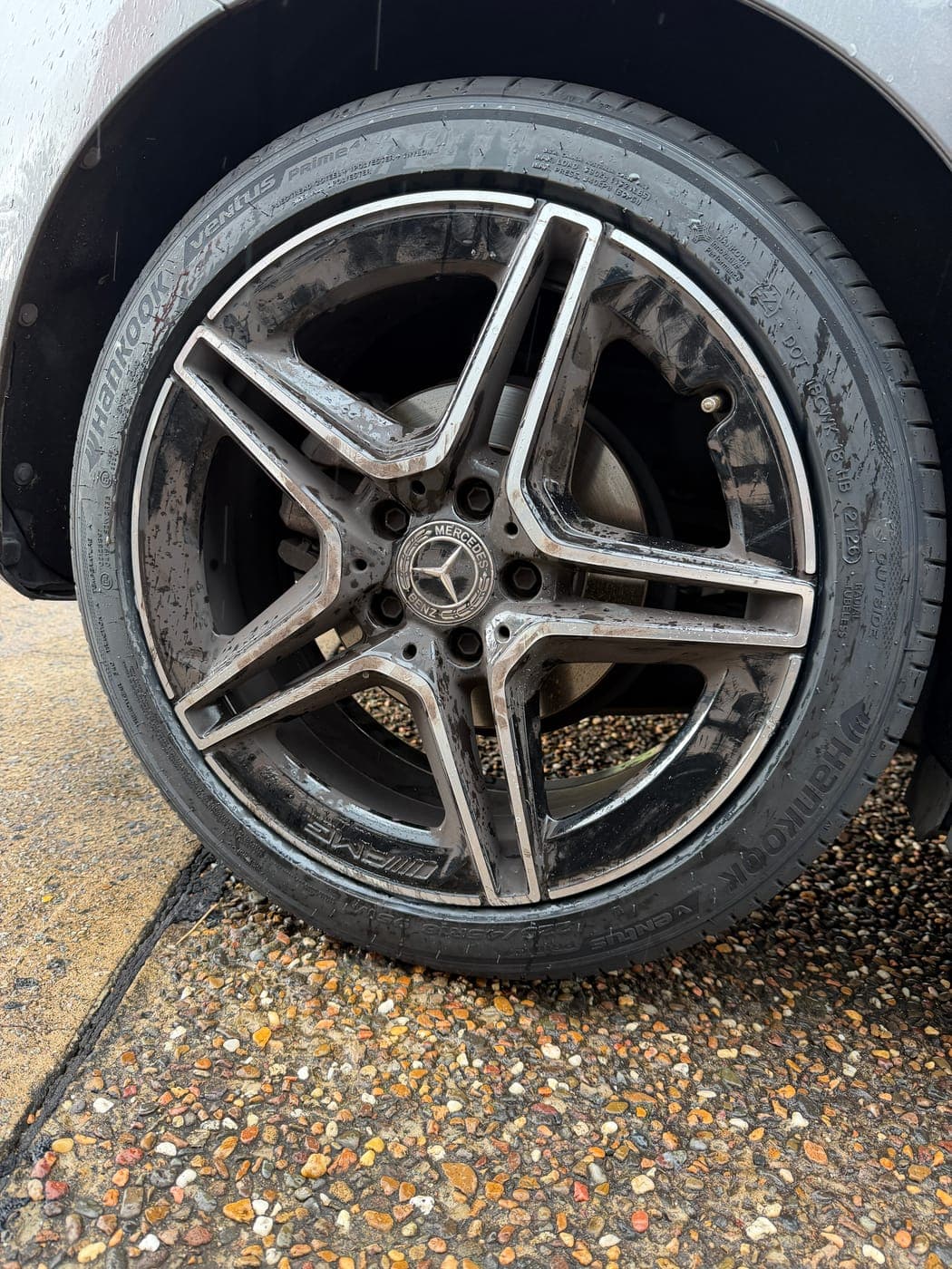 New tyre fitted to a Mercedes in Denham Court by Top Tier Mobile Tyres