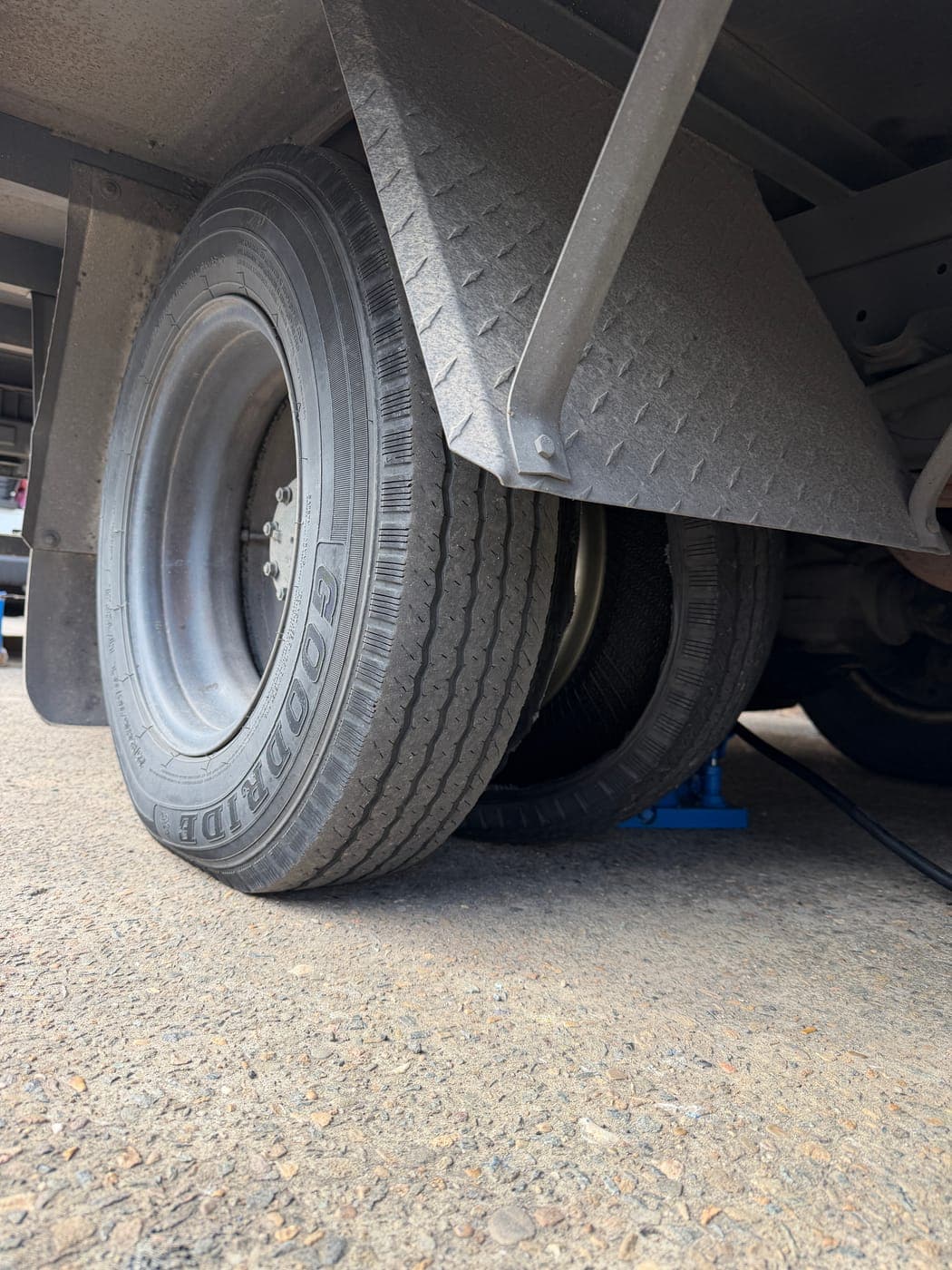 Truck inner tyre completely blown out before replacement in Minto