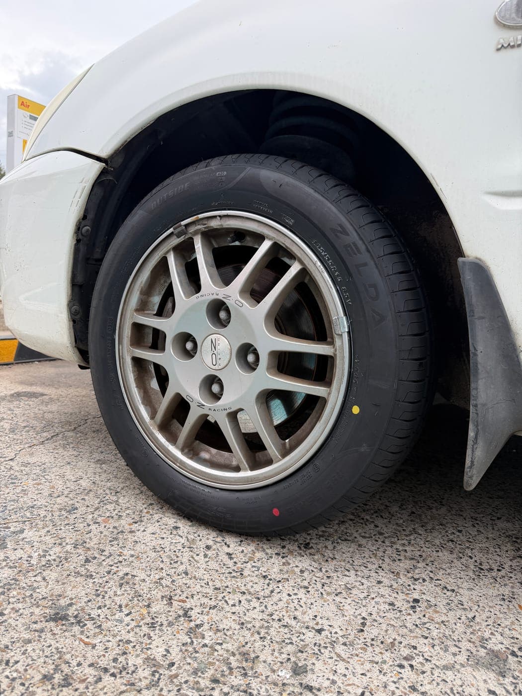 New tyre fitted to a Mitsubishi Lancer in Mount Annan by Top Tier Mobile Tyres