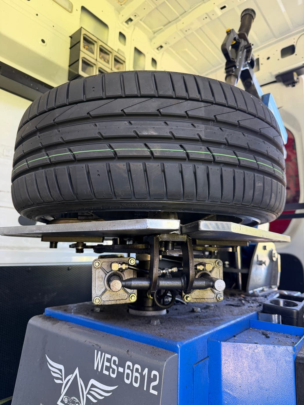 New tyre fitted to a BMW in Oran Park by Top Tier Mobile Tyres