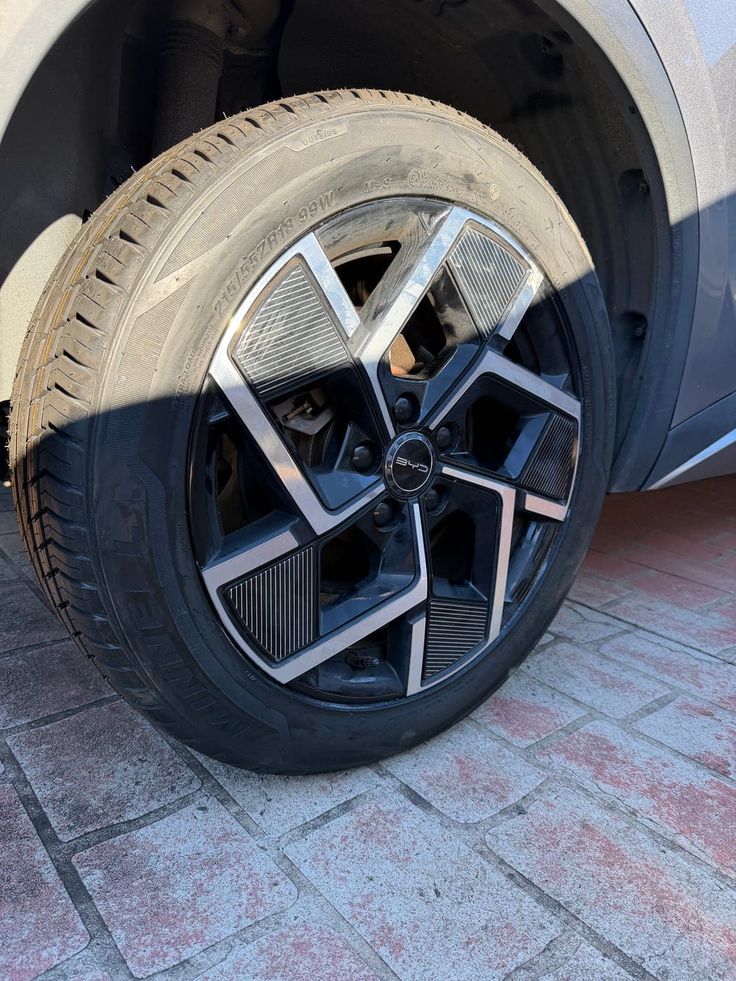 New tyre fitted to a BYD in Rosemeadow by Top Tier Mobile Tyres
