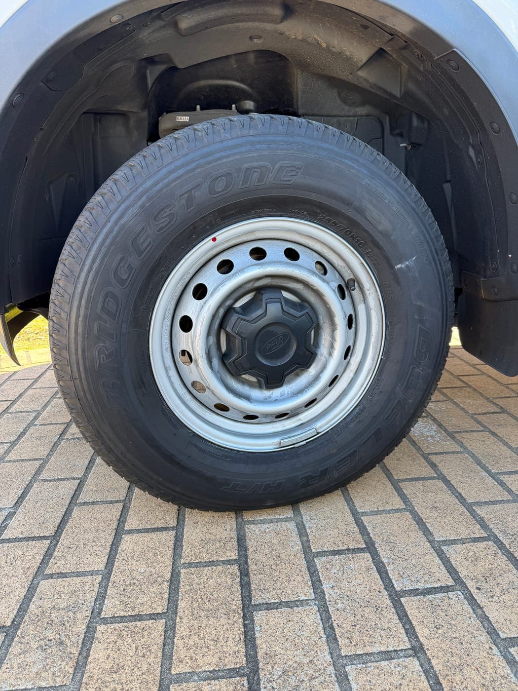 Tyre puncture repaired on a Ford Ranger in St Helens Park by Top Tier Mobile Tyres