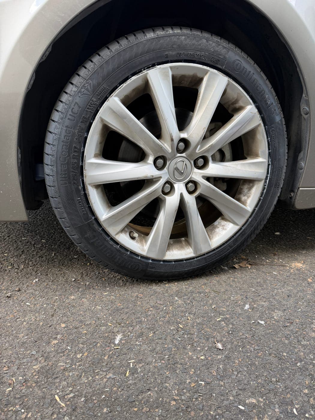 New tyre fitted to a Lexus at home in St Helens Park