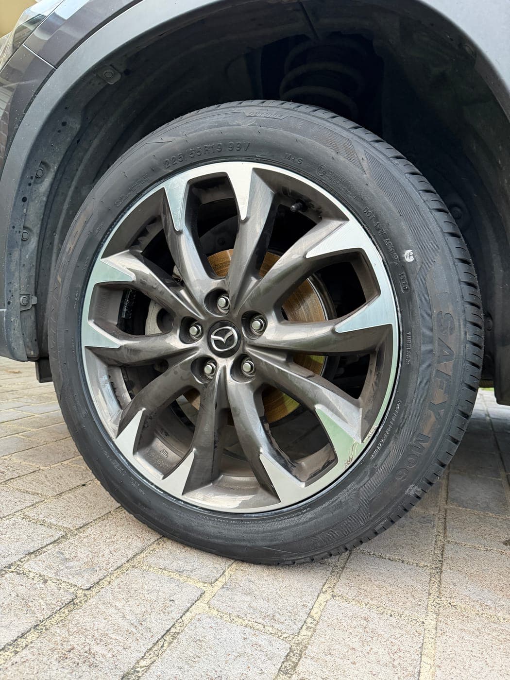New tyre fitted to a Mazda CX-5 in The Oaks by Top Tier Mobile Tyres