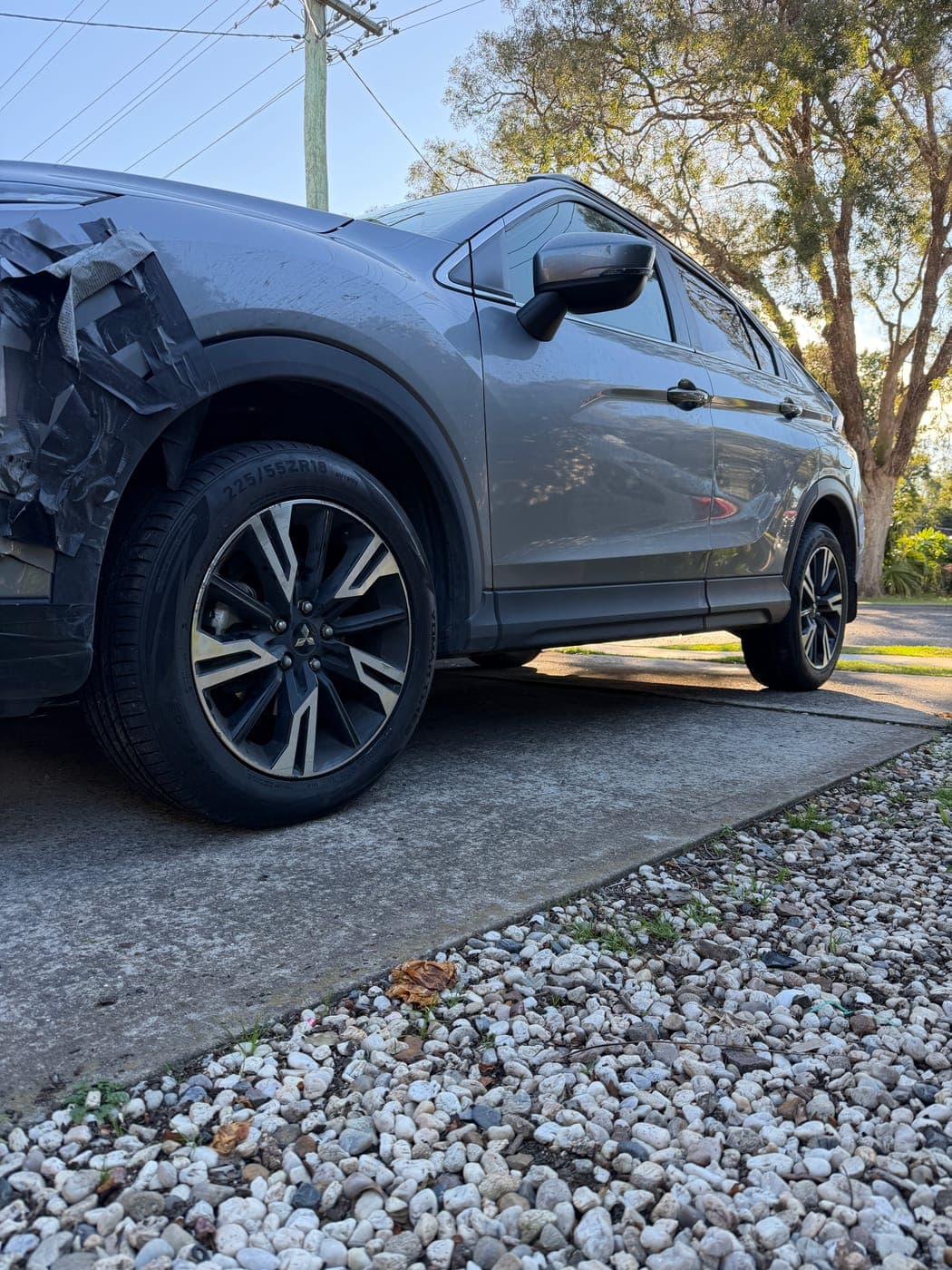New tyre fitted to a Mitsubishi Eclipse Cross in Thirlmere by Top Tier Mobile Tyres